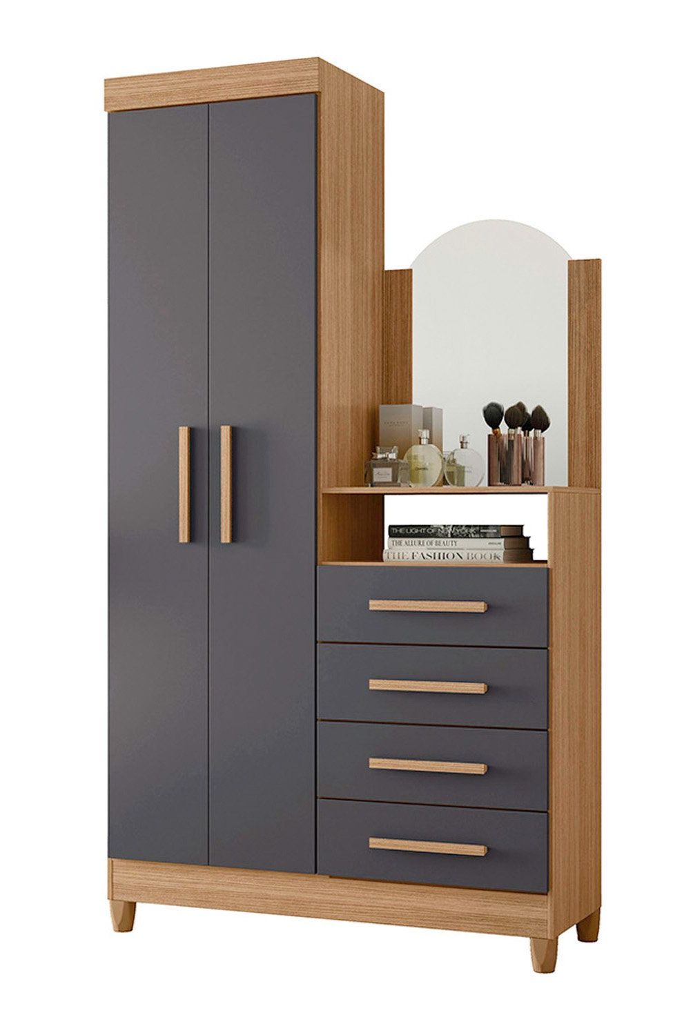 VEKKAHOME - Cómoda Capri 2 Puertas 4 Cajones Vekkahome