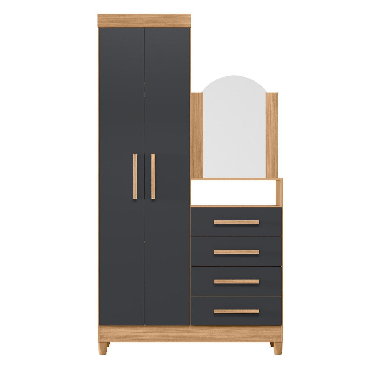 VEKKAHOME - Cómoda Capri 2 Puertas 4 Cajones Vekkahome
