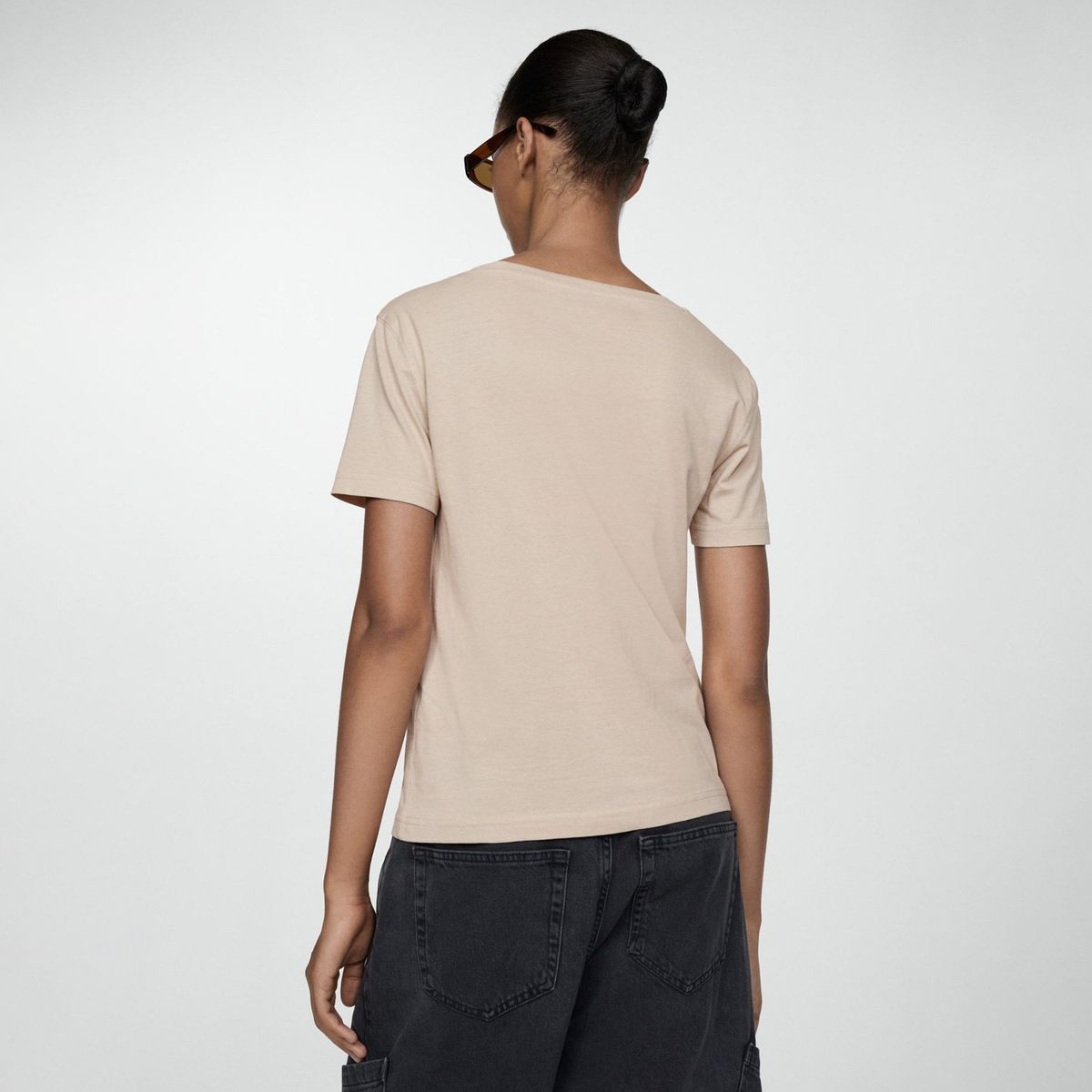 MANGO - Polera Manga Corta Mujer Mango