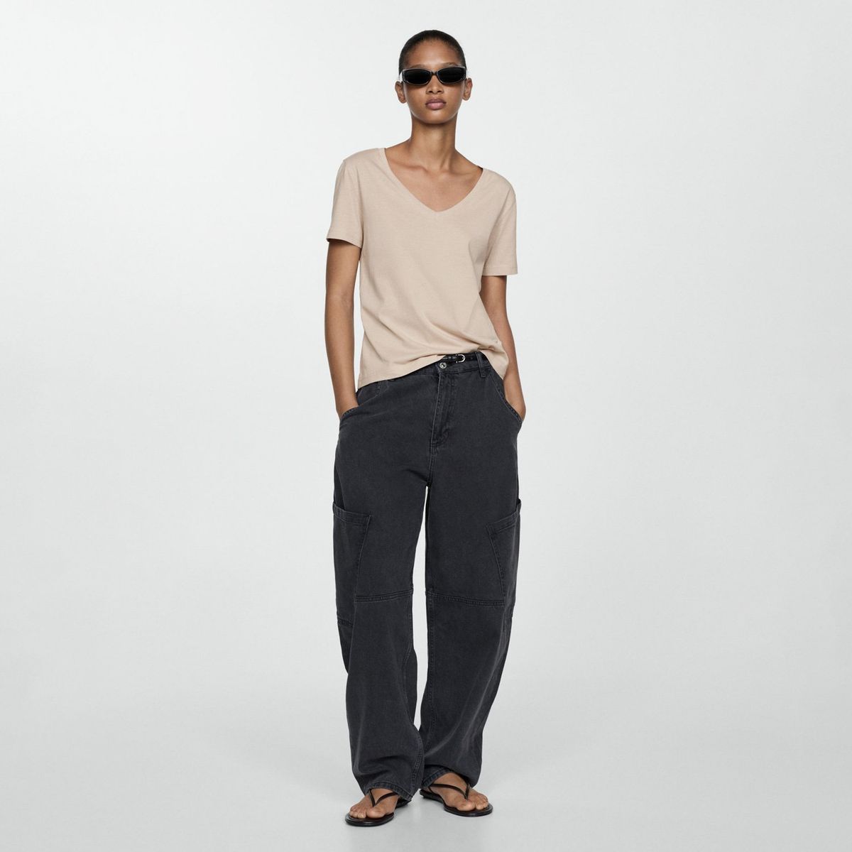 MANGO - Polera Manga Corta Mujer Mango