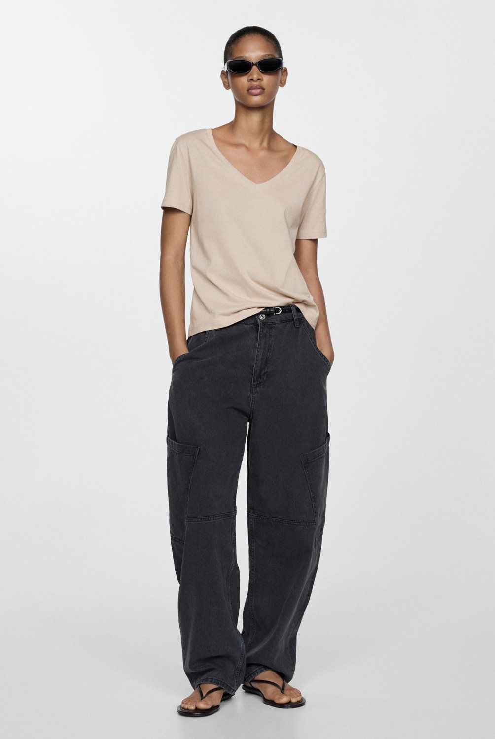 MANGO - Polera Manga Corta Mujer Mango