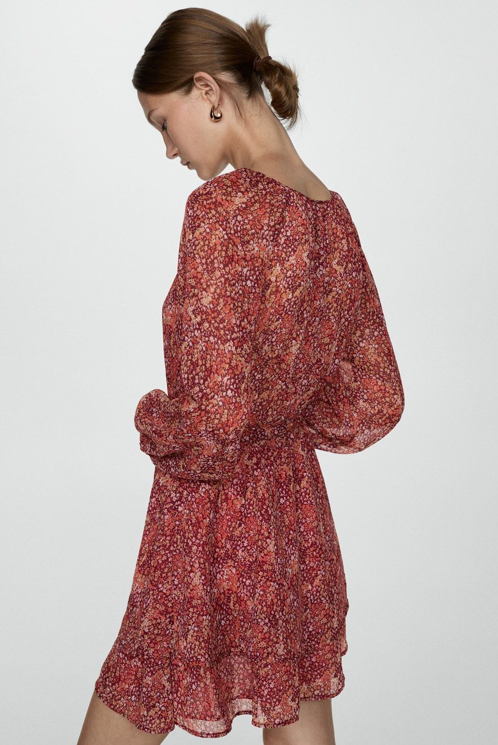 MANGO - Vestido Corto Estampado Floral Mujer Mango