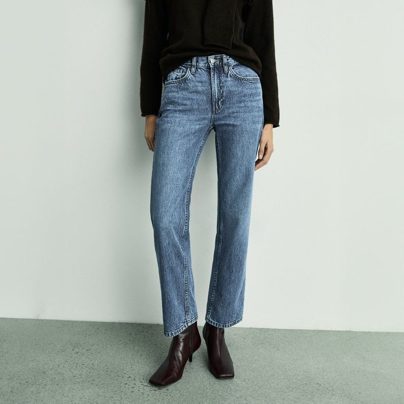 MANGO - Jeans Matilda Tiro Medio Rectos Mujer Mango