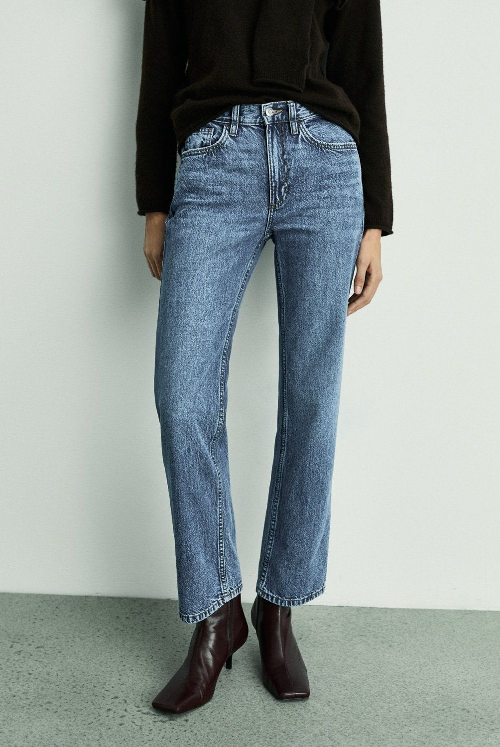 MANGO - Jeans Matilda Tiro Medio Rectos Mujer Mango