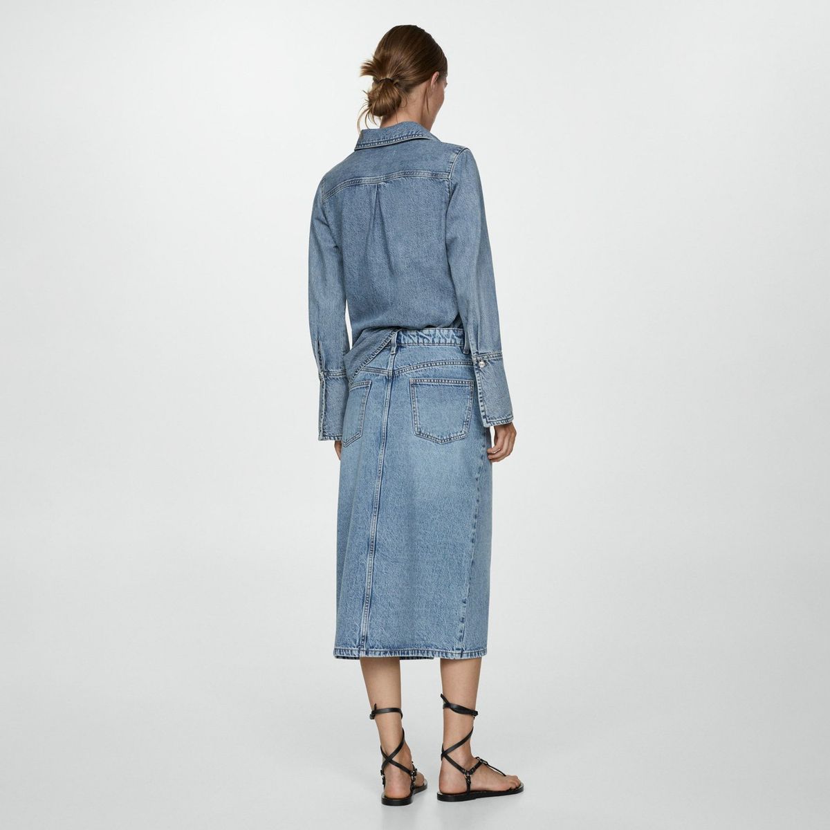 MANGO - Falda Midi Vaquera Mujer Mango