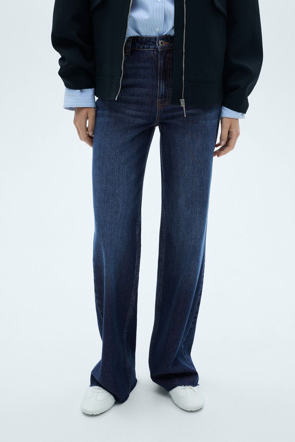 MANGO - Jeans Danila Tiro Alto Wideleg Mujer Mango