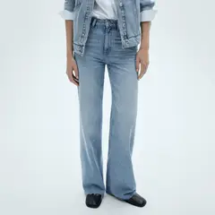MANGO - Jeans Danila Tiro Alto Wideleg Mujer