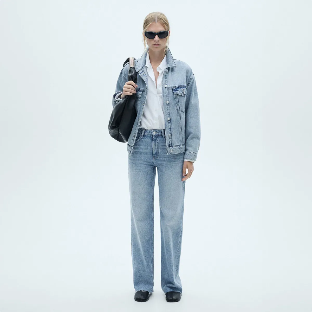 MANGO - Jeans Danila Tiro Alto Wideleg Mujer Mango