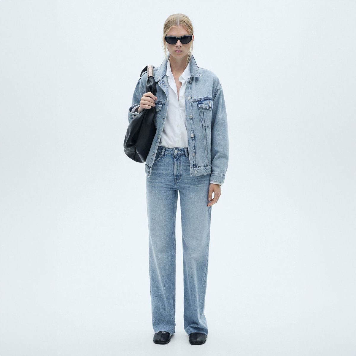 MANGO - Jeans Danila Tiro Alto Wideleg Mujer Mango