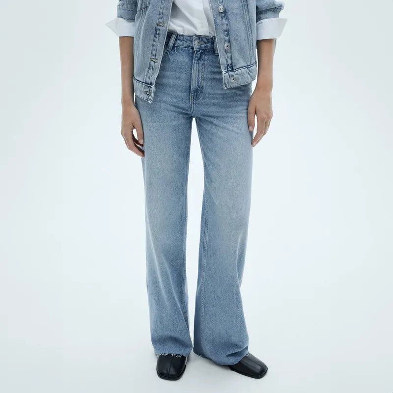 MANGO - Jeans Danila Tiro Alto Wideleg Mujer Mango