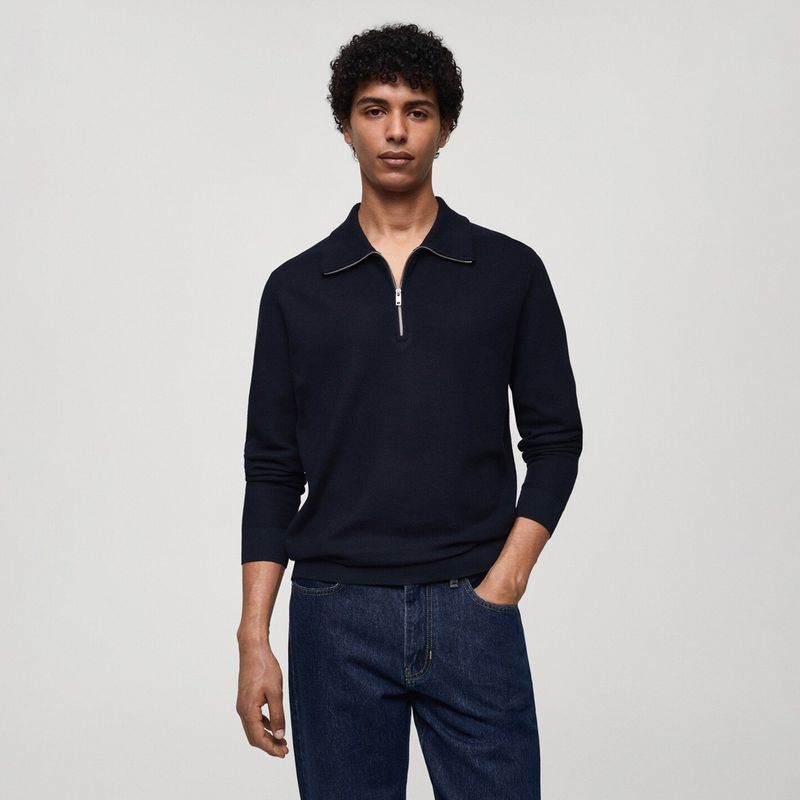 MANGO MAN - Sweater Tenp Cuello Cierre Hombre Mango Man