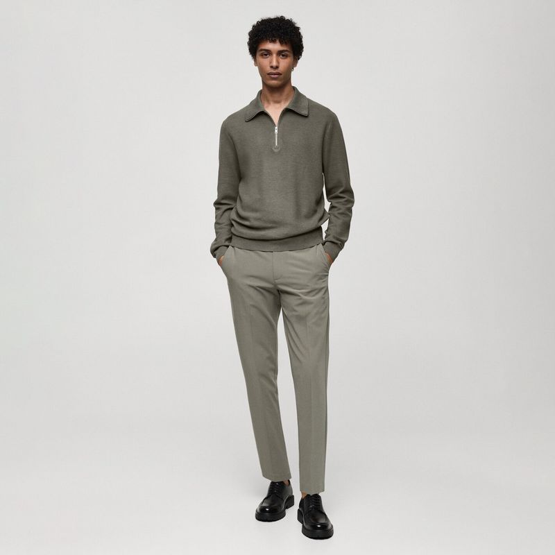 MANGO MAN - Sweater Tenp Cuello Cierre Hombre Mango Man