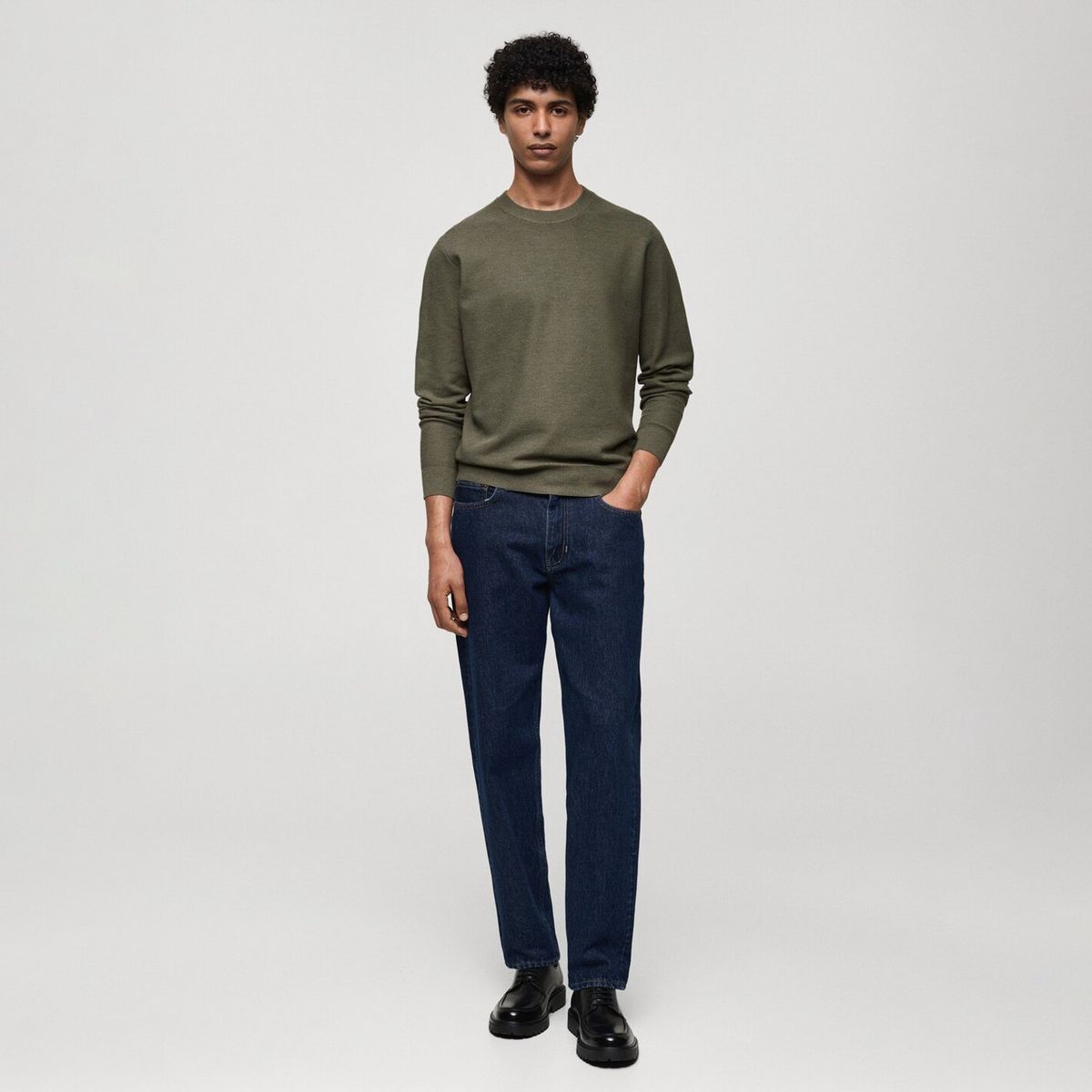 MANGO MAN - Sweater Ten Cuello Redondo Punto Fino Hombre Mango Man