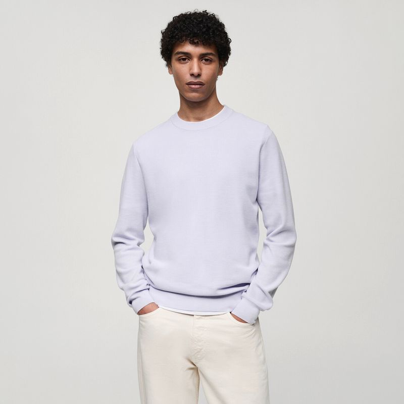 MANGO MAN - Sweater Ten Cuello Redondo Punto Fino Hombre Mango Man