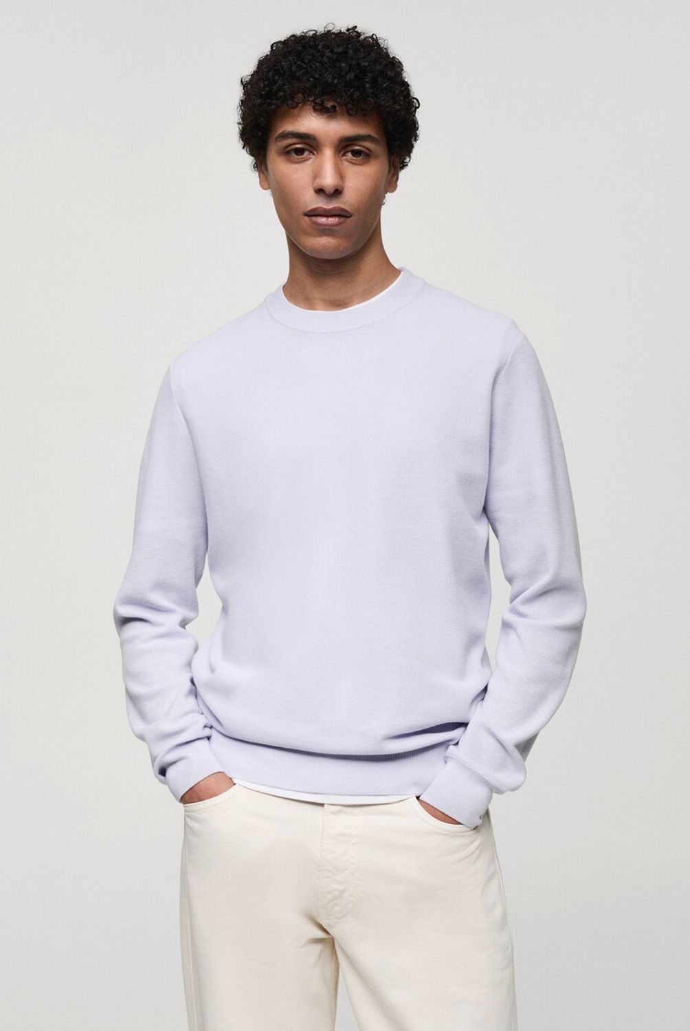 MANGO MAN - Sweater Punto Fino Algodón Hombre Mango Man