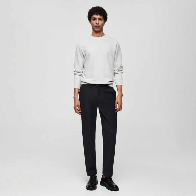 MANGO MAN - Sweater Ten Cuello Redondo Punto Fino Hombre Mango Man