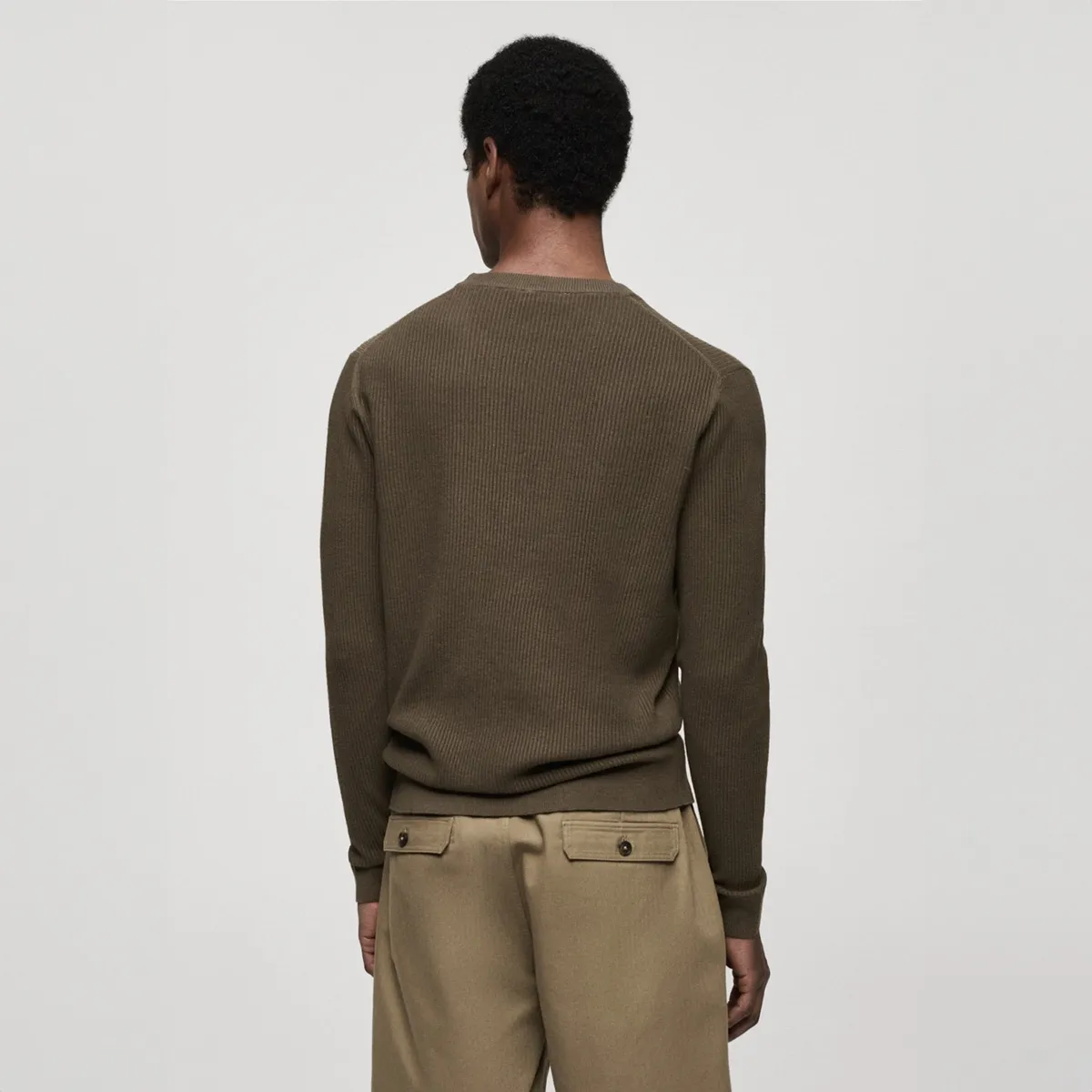 MANGO MAN - Sweater Antigua Regular Fit Canalé Hombre Mango Man