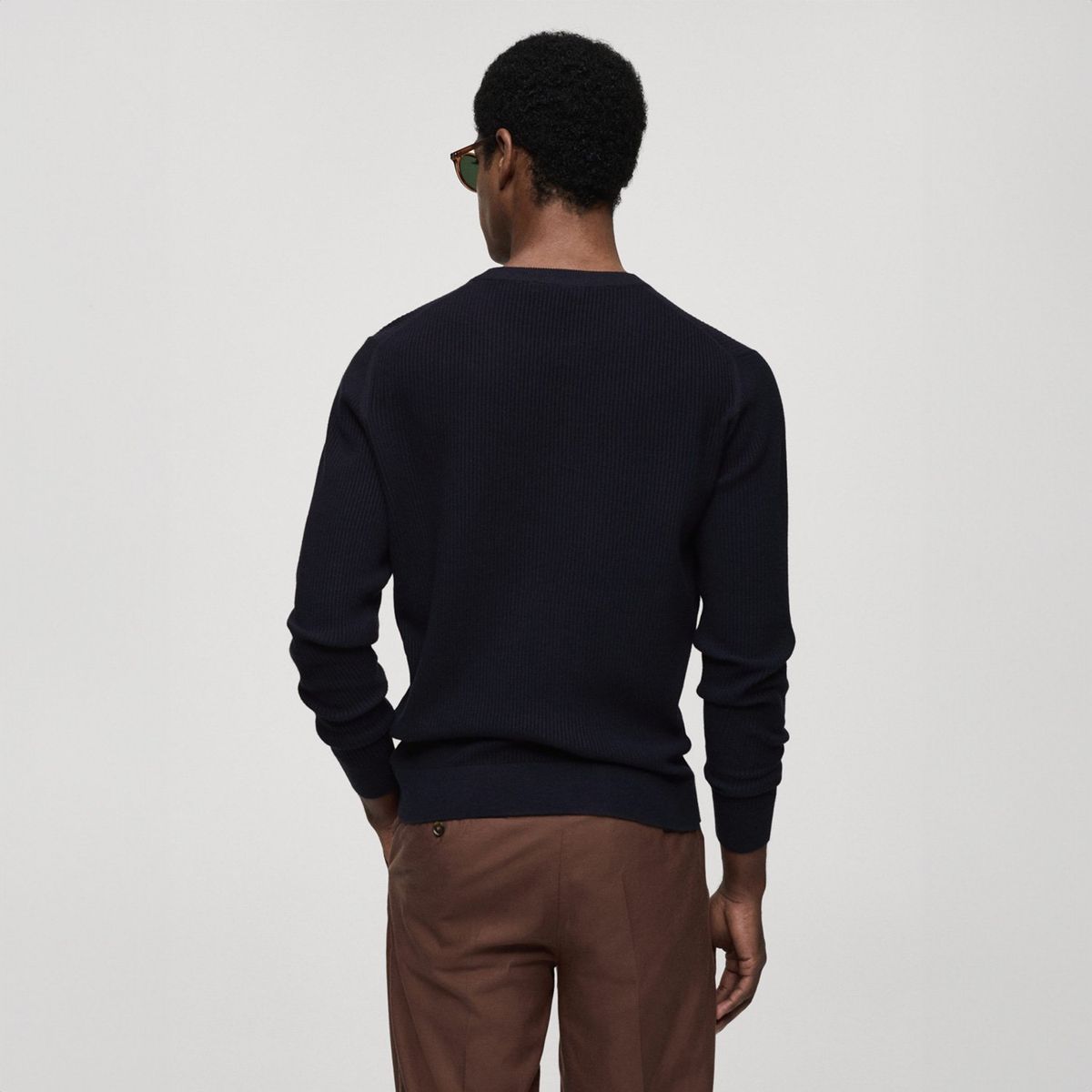 MANGO MAN - Sweater Antigua Regular Fit Canalé Hombre Mango Man