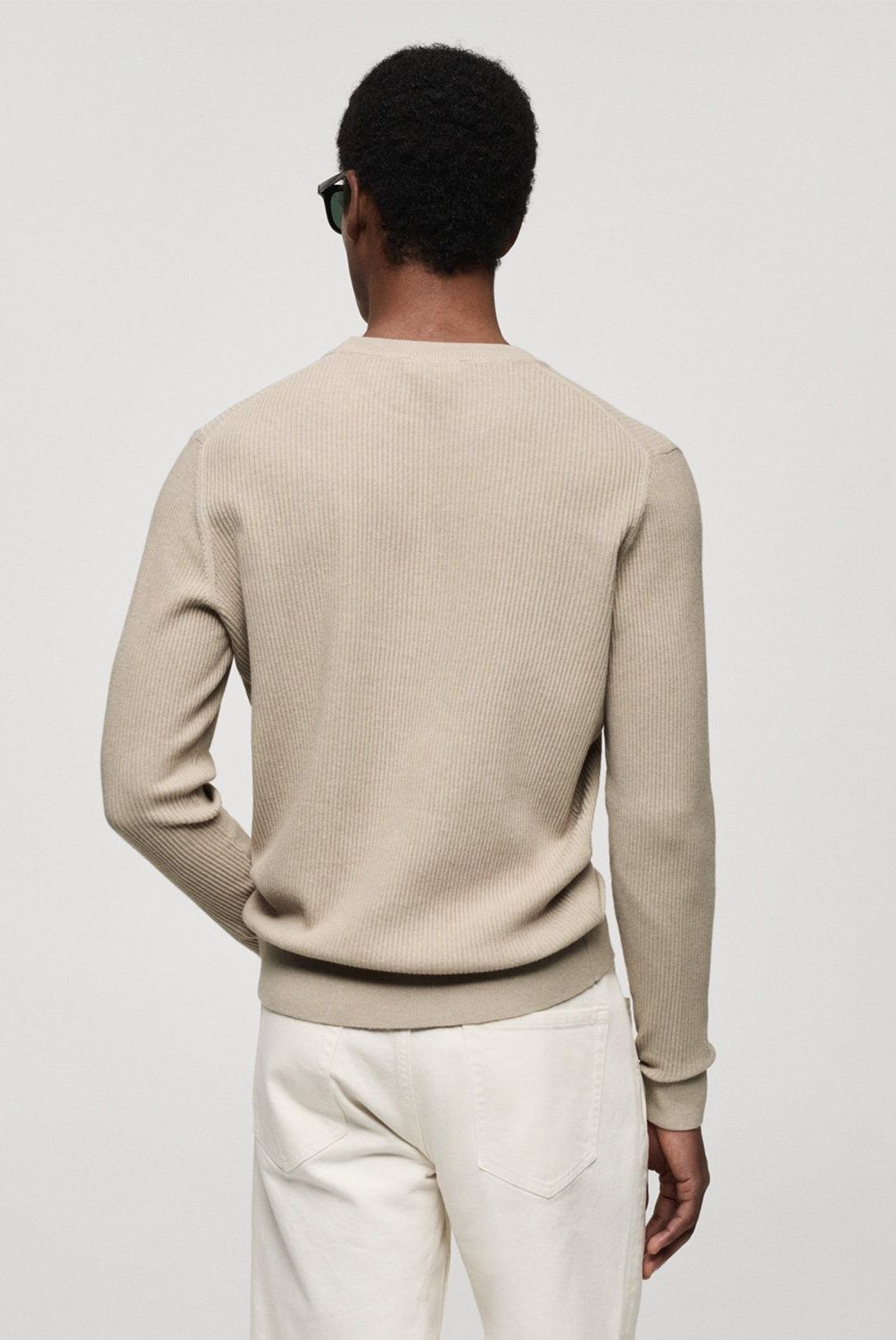 MANGO MAN - Sweater Punto Algodón Canalé Hombre Mango Man