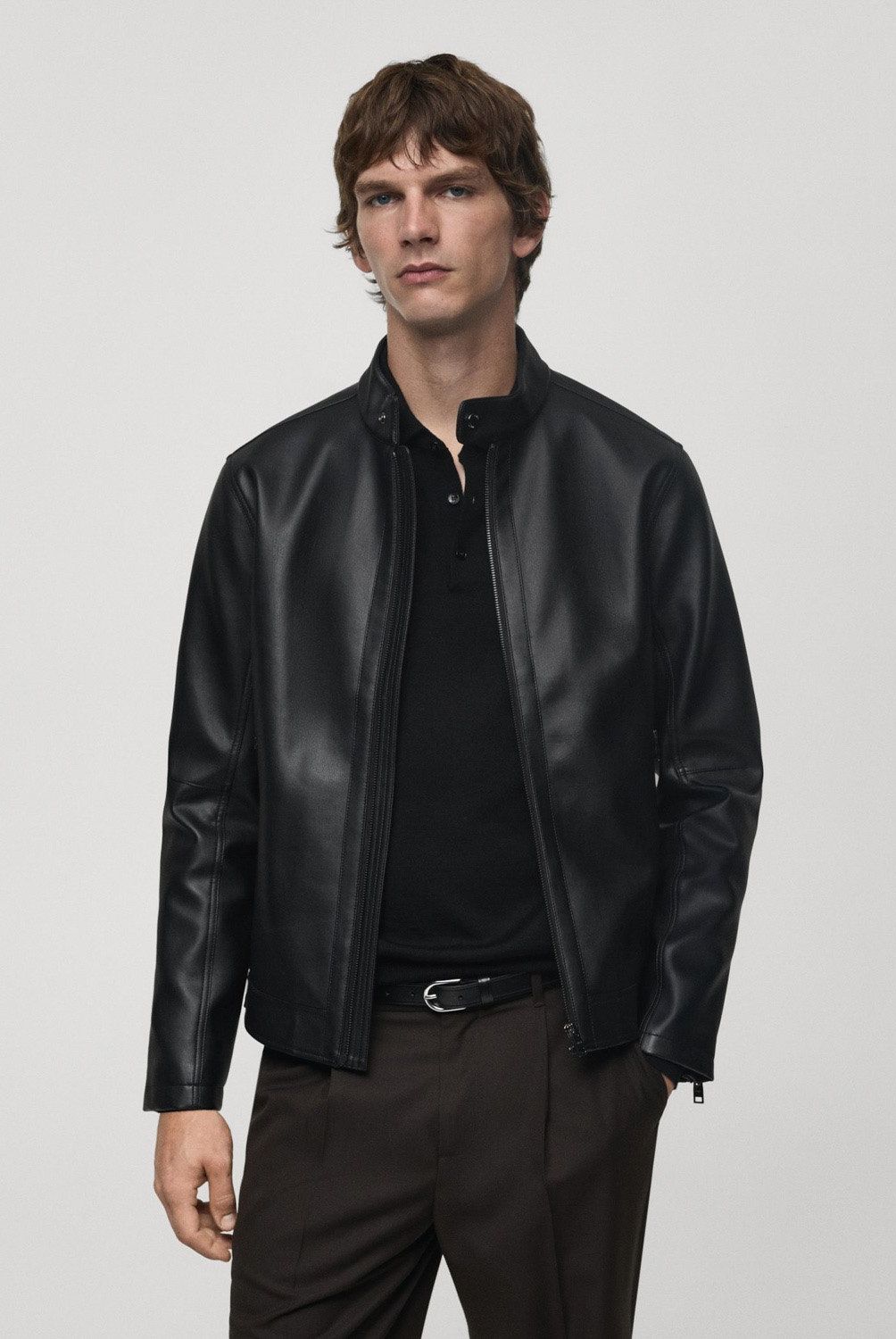 MANGO MAN - Chaqueta Efecto Piel Napa Hombre Mango Man