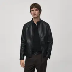 MANGO MAN - Chaqueta Efecto Piel Napa Hombre