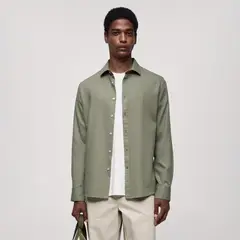 MANGO MAN - Camisa Regular Fit Algodón Hombre