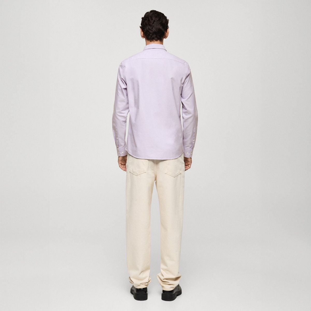 MANGO MAN - Camisa Oxford Regular 100% Algodón Hombre Mango Man