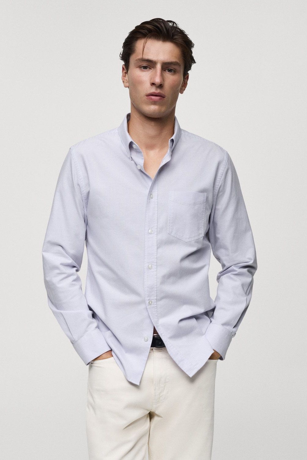 MANGO MAN - Camisa 100% Algodón Rayas Kodak Hombre Mango Man