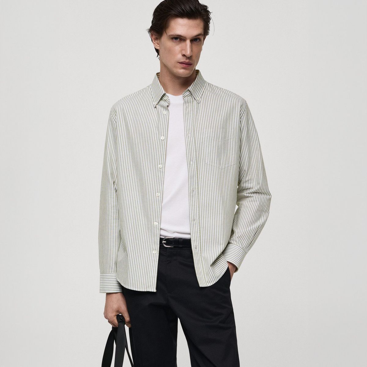 MANGO MAN - Camisa Kodak Regular Fit 100% Algodón Rayas Hombre Mango Man