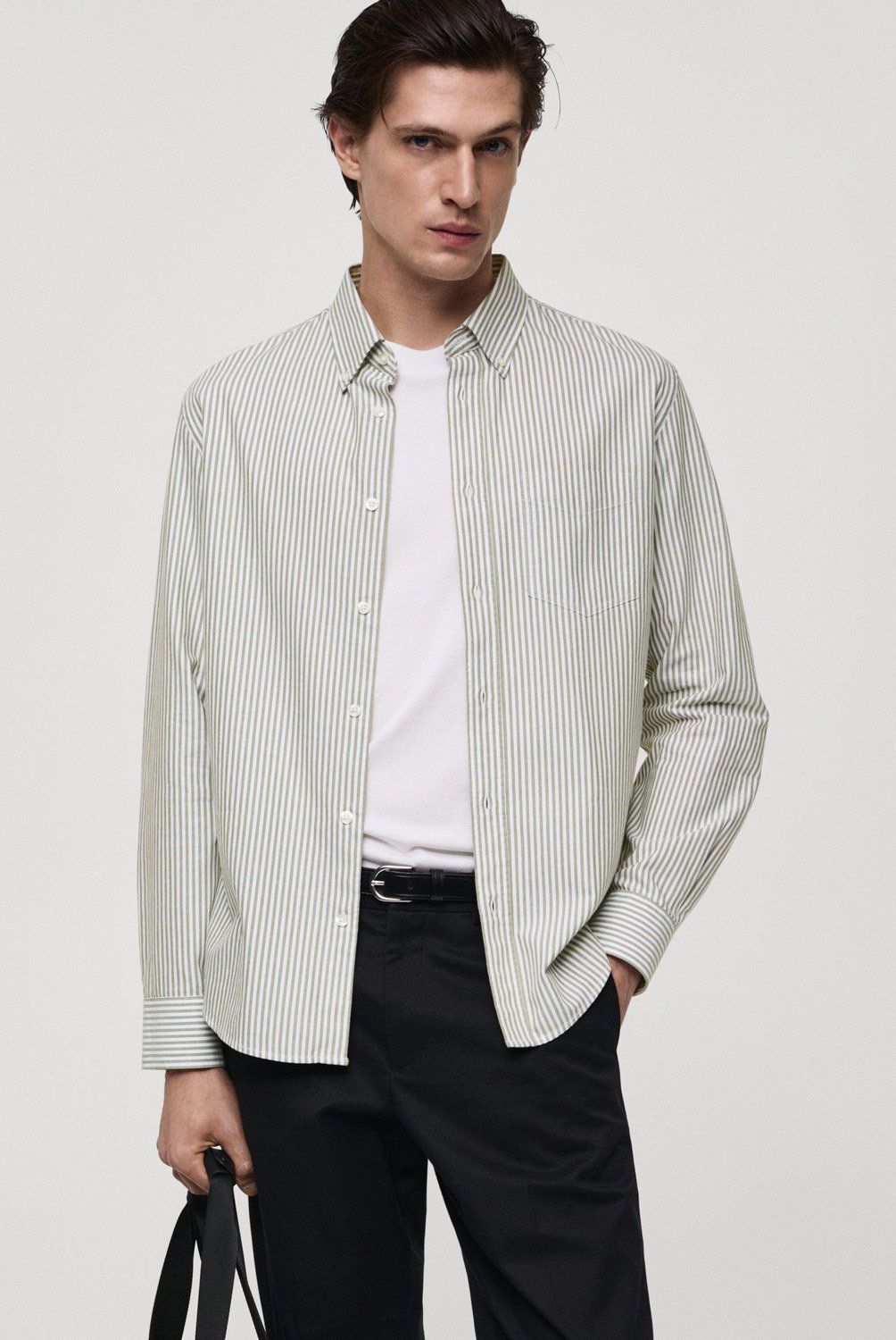 MANGO MAN - Camisa 100% Algodón Rayas Kodak Hombre Mango Man