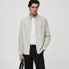 MANGO MAN - Camisa 100% Algodón Rayas Kodak Hombre