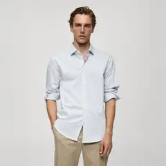 MANGO MAN - Camisa Regular Fit Algodón Stretch Hombre