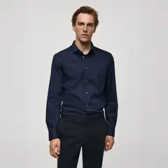 MANGO MAN - Camisa Regular Fit Algodón Stretch Hombre