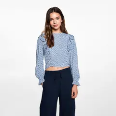 MANGO TEEN - Blusa Estampada Volantes Mujer