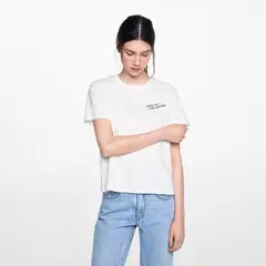 MANGO TEEN - Polera Estampada Algodón Mujer