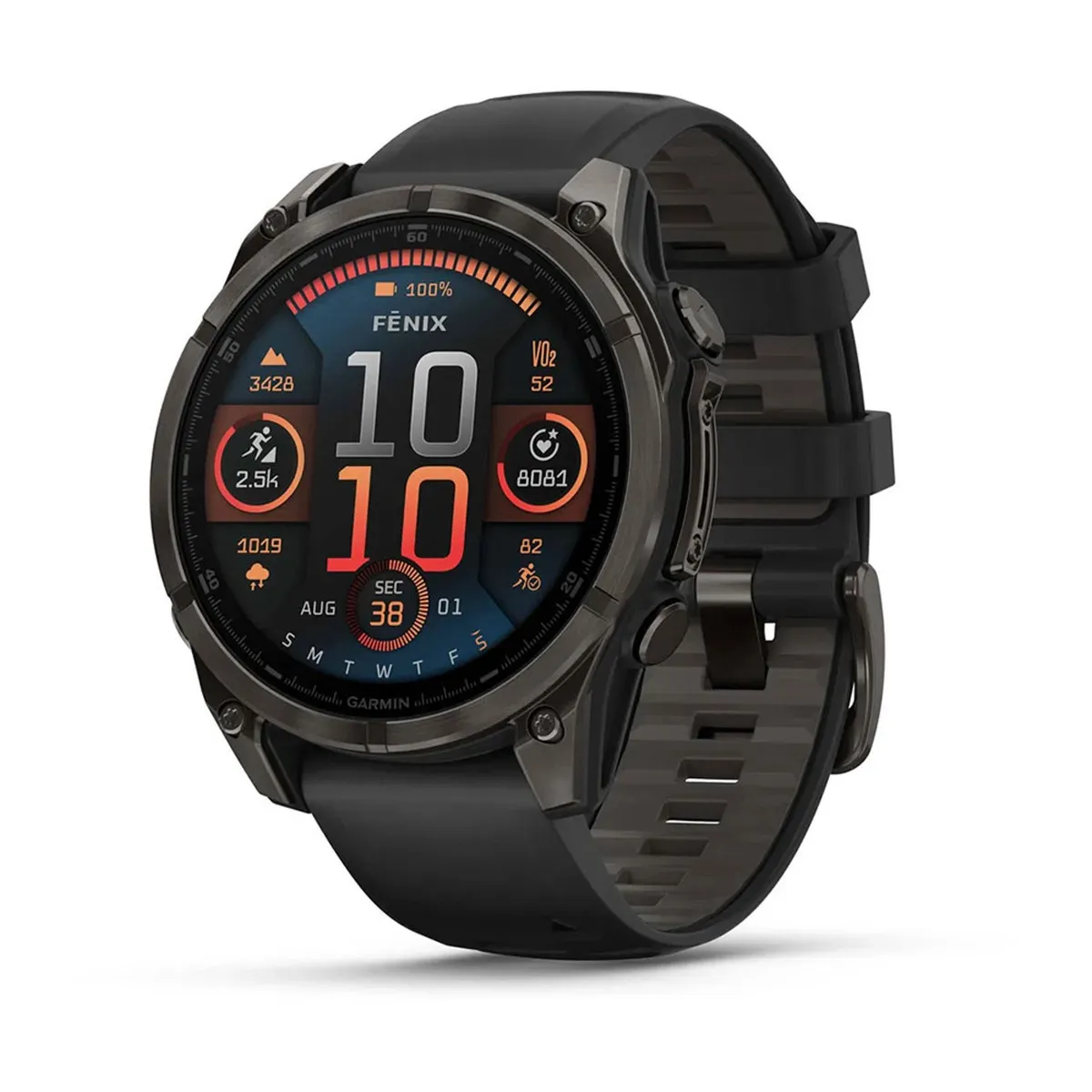 GARMIN - Smartwatch Garmin Fenix 8 Saph Carbongray