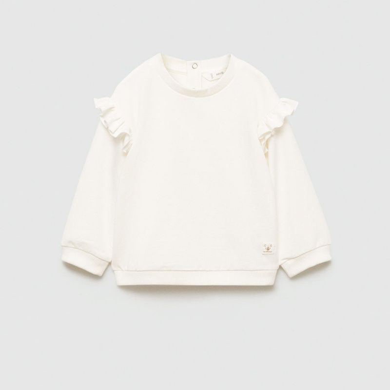 MANGO KIDS - Polerón Algodón Volantes Unisex Bebé Mango Kids