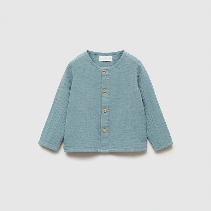 MANGO KIDS - Camisa Algodón Bambula Unisex Bebé Mango Kids