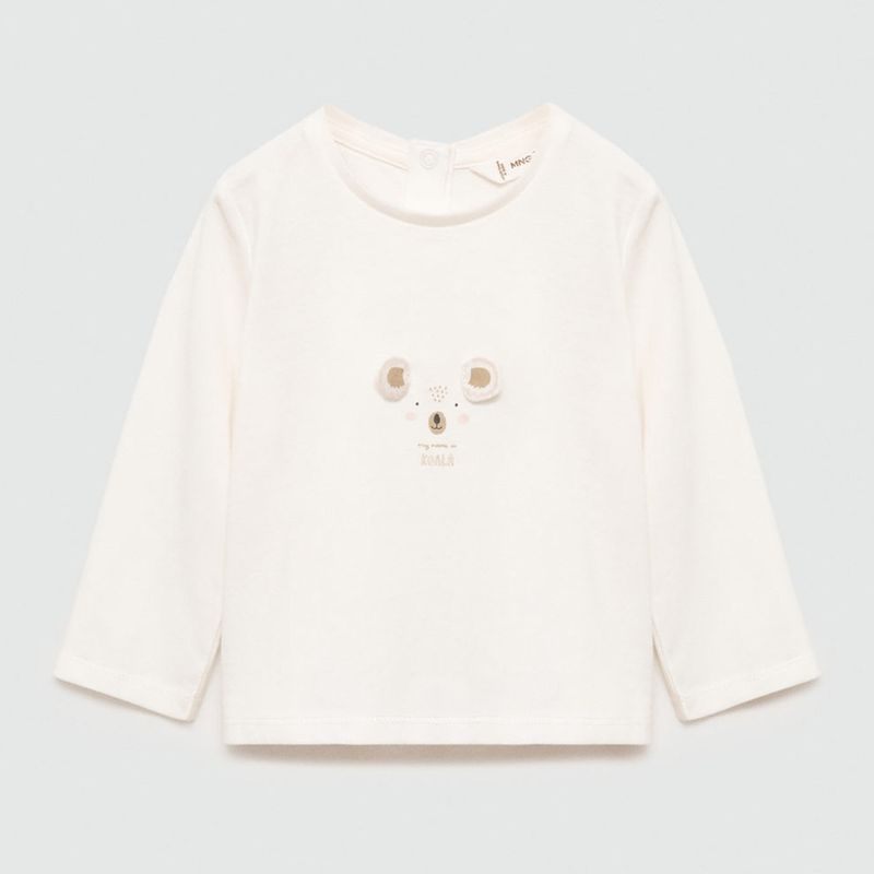 MANGO KIDS - Polera Manga Larga Estampada Unisex Bebé Mango Kids