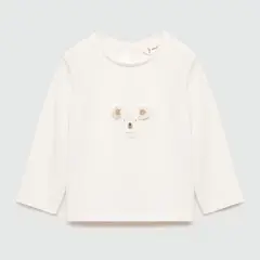 MANGO KIDS - Polera Manga Larga Estampada Unisex Bebé