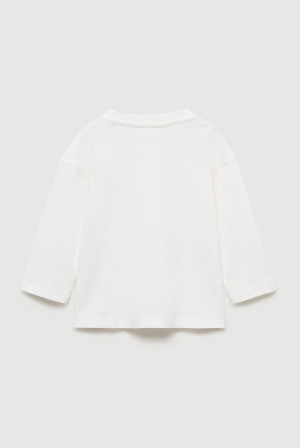 MANGO KIDS - Polera Algodón Detalle Bordado Bebé Niño Mango Kids