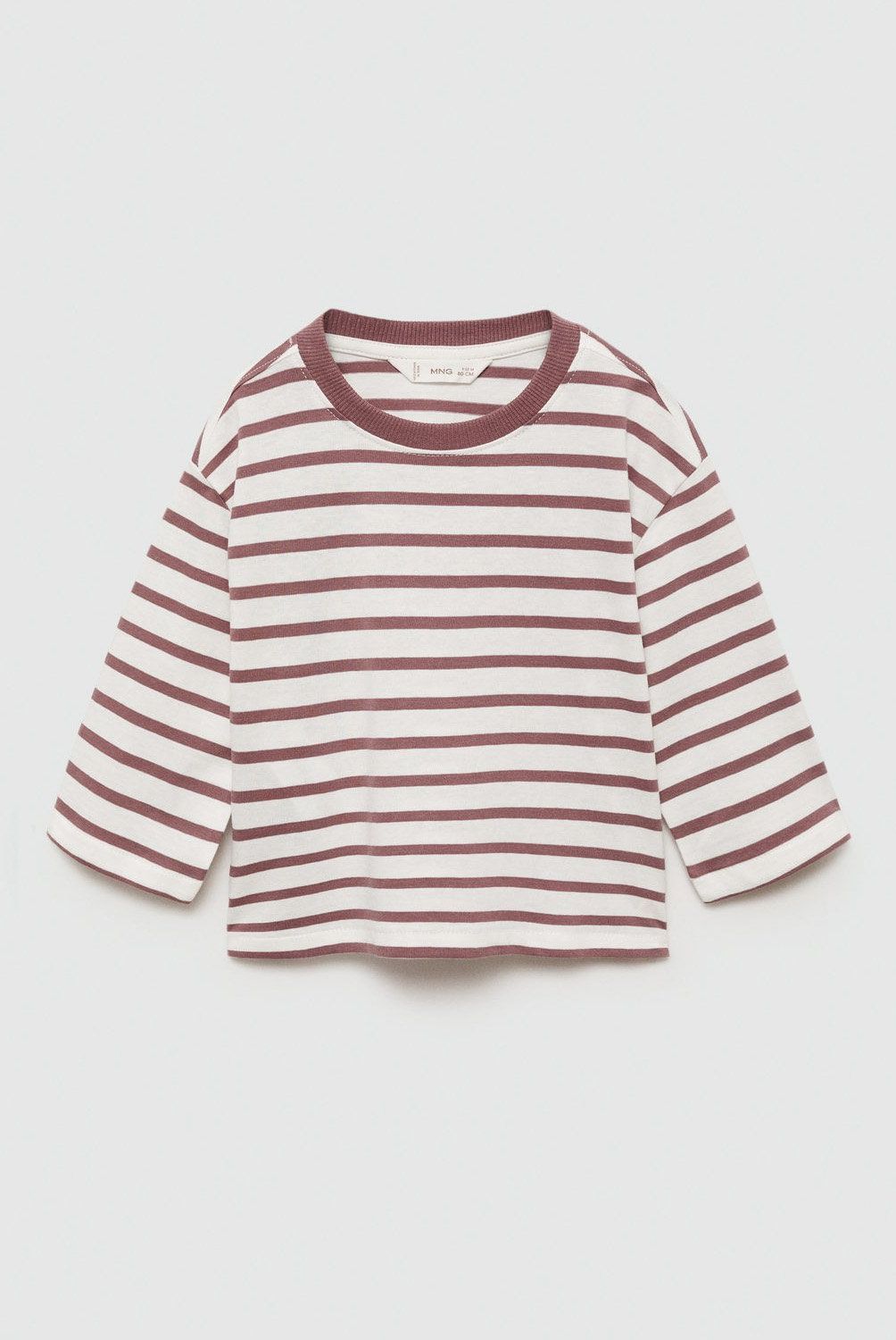 MANGO KIDS - Polera Algodón Rayas Bebé Niño Mango Kids