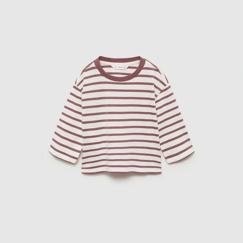 MANGO KIDS - Polera Algodón Rayas Bebé Niño Mango Kids