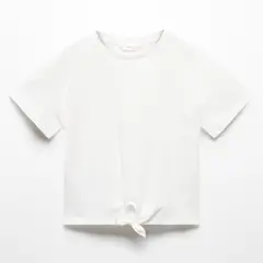 MANGO KIDS - Polera Algodón Lazo Niña