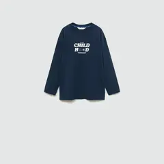 MANGO KIDS - Polera Manga Larga Estampada Niño