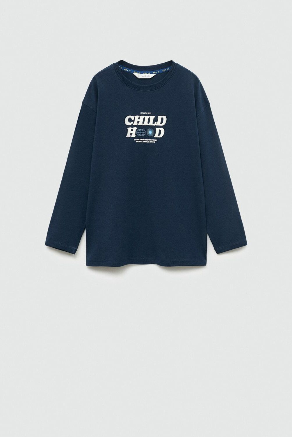 MANGO KIDS - Polera Manga Larga Estampada Niño Mango Kids