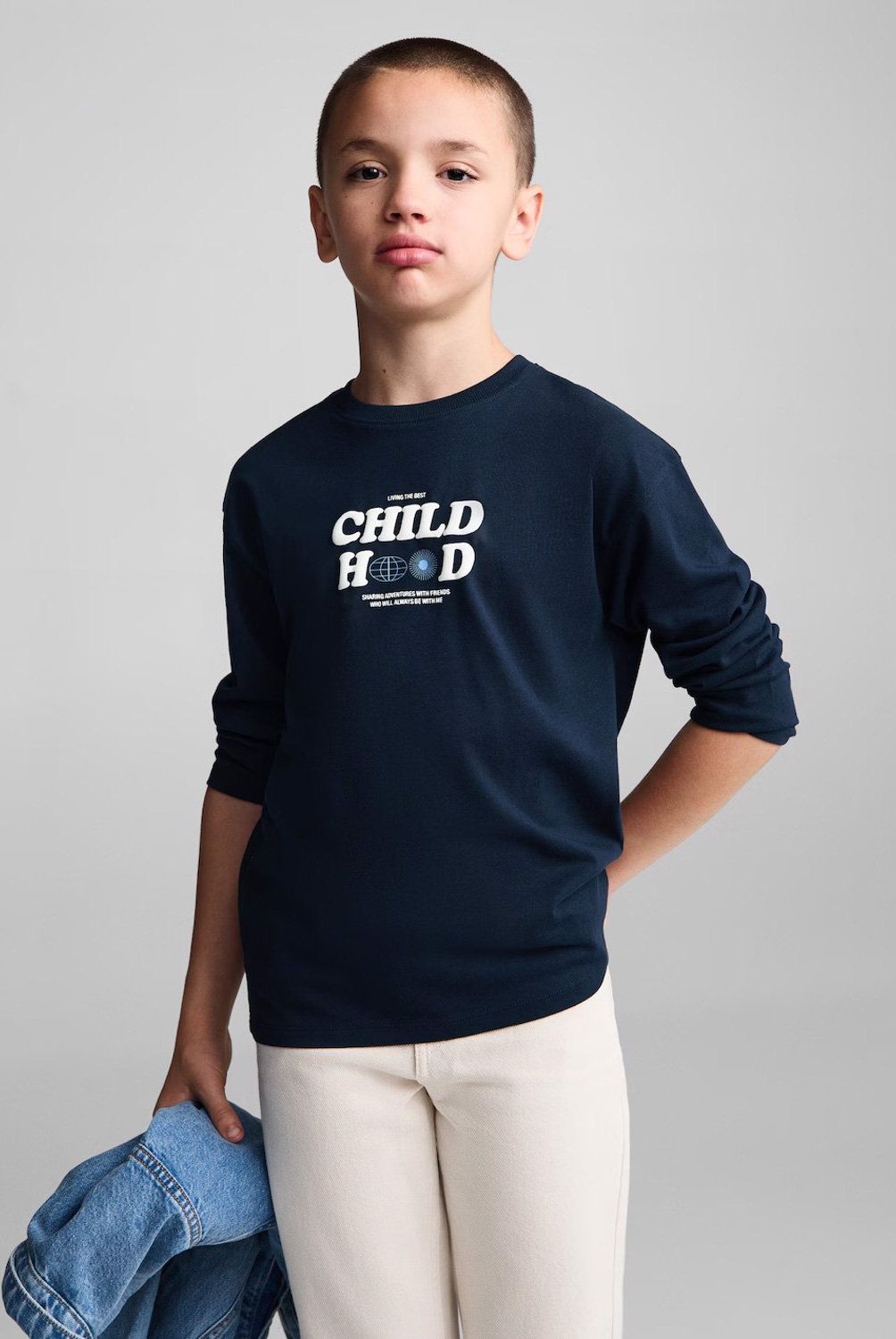 MANGO KIDS - Polera Manga Larga Estampada Niño Mango Kids