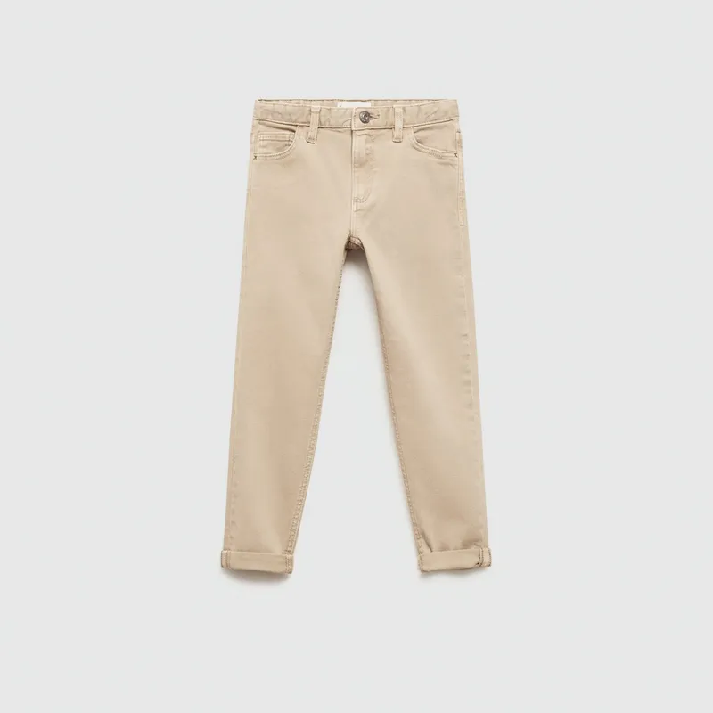 MANGO KIDS - Pantalón Recto Algodón Niño Mango Kids