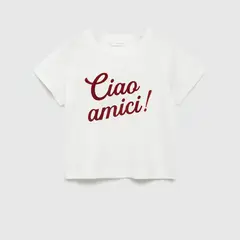 MANGO KIDS - Polera Algodón Estampado Niña