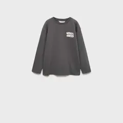 MANGO KIDS - Polera Manga Larga Estampada Niño